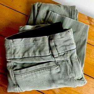 Light Green Skinny Dress Pants with Stretch Waistband